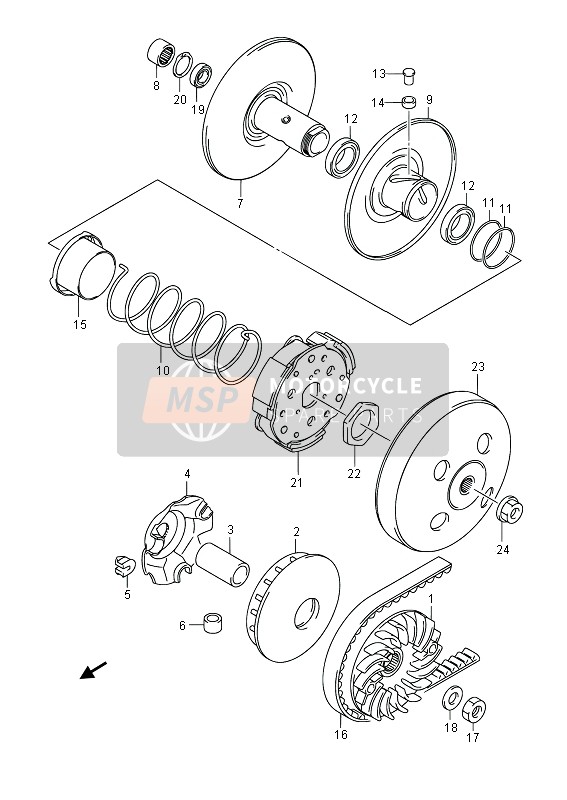 2124933G00, .Spacer, Movable Driven Pin, Suzuki, 2